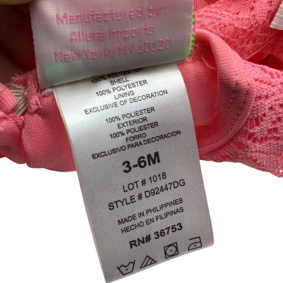 Duck Duck Goose Baby Girl Dress Pink 3-6M Sleeveless Crew Neck Button Closure - Picture 5 of 16